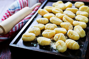 Image showing raw potato gnocchi