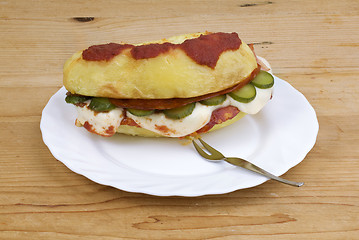 Image showing Potato Sandwich Portion