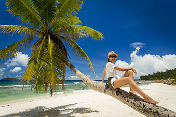 Image showing Relaxing On Palmtree