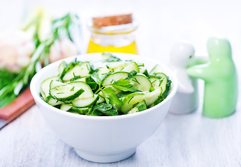 Image showing salad with cucumber