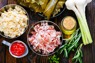 Image showing ingredients for dolma