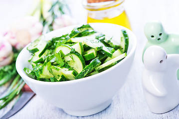 Image showing salad with cucumber