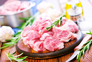 Image showing raw meat with spice