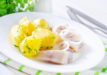 Image showing potato and herring