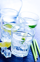 Image showing water with lemon