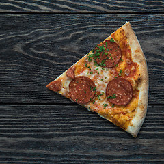 Image showing Tasty pepperoni pizza