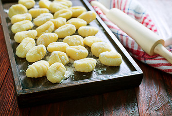 Image showing raw potato gnocchi