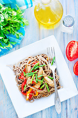 Image showing soba with vegetables