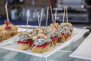 Image showing Pintxos or tapas