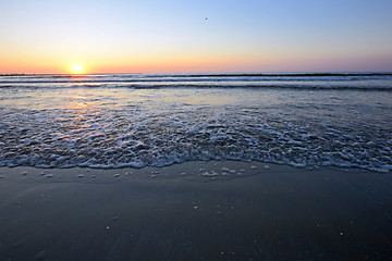 Image showing Radiant sea beach sunrise