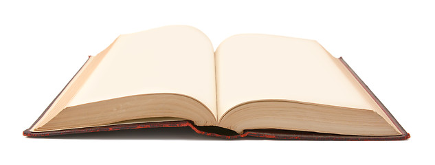 Image showing Hardback book, open with blank pages
