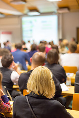 Image showing Workshop at university lecture hall.