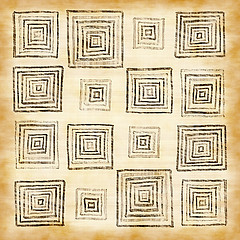 Image showing Abstract vintage pattern with squares