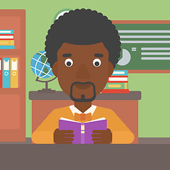 Image showing Man reading book.