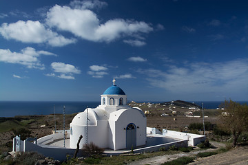 Image showing Church at Santorini, Greece