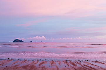 Image showing Sunset sky and sea. Thailand