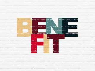 Image showing Business concept: Benefit on wall background