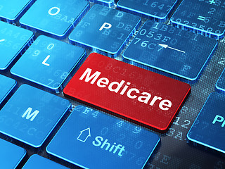 Image showing Health concept: Medicare on computer keyboard background