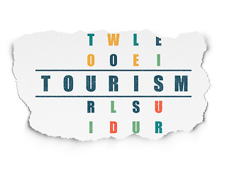 Image showing Travel concept: Tourism in Crossword Puzzle