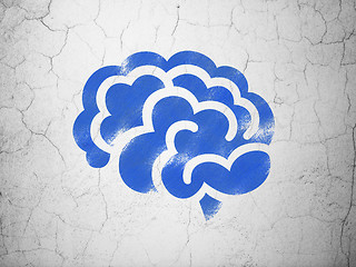 Image showing Science concept: Brain on wall background