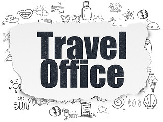 Image showing Travel concept: Travel Office on Torn Paper background