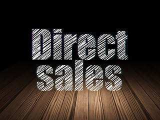 Image showing Marketing concept: Direct Sales in grunge dark room