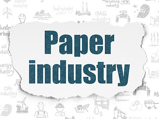 Image showing Industry concept: Paper Industry on Torn Paper background