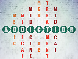 Image showing Medicine concept: Addiction in Crossword Puzzle