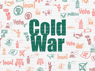 Image showing Politics concept: Cold War on wall background