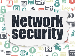 Image showing Privacy concept: Network Security on Torn Paper background