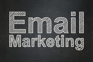 Image showing Marketing concept: Email Marketing on chalkboard background