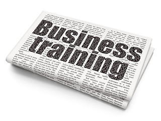 Image showing Learning concept: Business Training on Newspaper background