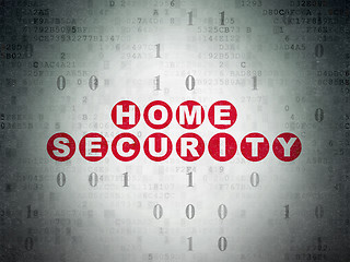 Image showing Protection concept: Home Security on Digital Data Paper background