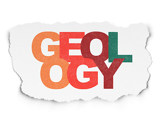 Image showing Science concept: Geology on Torn Paper background