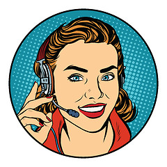 Image showing Woman customer support operator