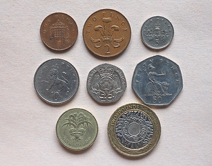 Image showing GBP Pound coins