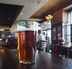 Image showing British ale beer pint