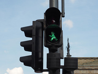 Image showing Green light traffic signal