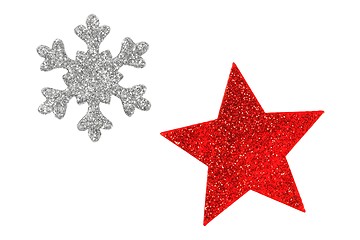 Image showing Christmas stars on white