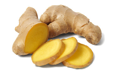 Image showing Ginger root on white