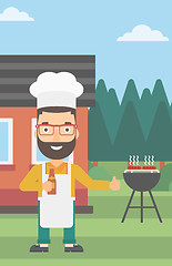 Image showing Man preparing barbecue.