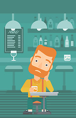 Image showing Man sitting at bar.