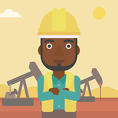 Image showing Cnfident oil worker.