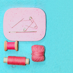 Image showing Vintage accessories for sewing