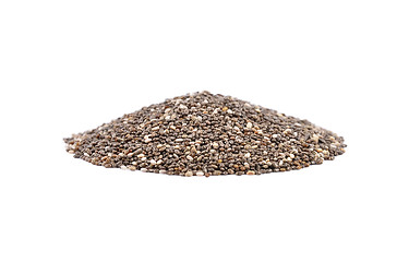 Image showing Chia seeds on white background