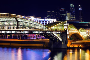 Image showing part of Bogdan Khmelnitsky pedestrian bridge. Moscow, Russia