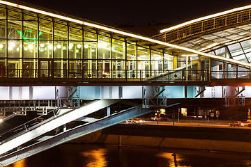 Image showing bridge Bogdan Khmelnitsky over the Moscow-river at night