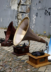 Image showing old  gramophones