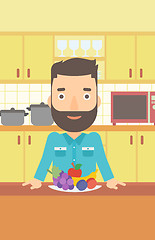 Image showing Man with healthy food.