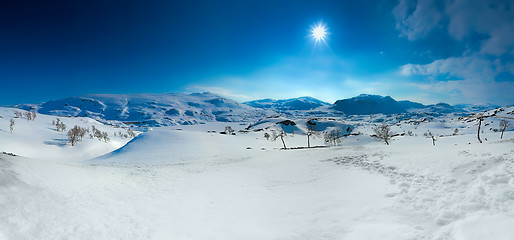 Image showing Snow covered mountain